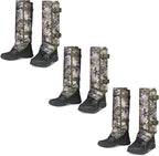 QOGIR Snake Gaiters 3 Pack: Durable Snake Guards for Hunting, Snake Gaiter Leggings for Men & Women, Snake Bite Protection for Lower Legs, Snake Proof Gaiters