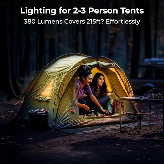 BougeRV Movable Area Light, Rechargeable Camping Lantern, 3200mAh Portable Camping Light, IP65 Waterproof, Camp Lamp for Tent, Emergency, Outdoor