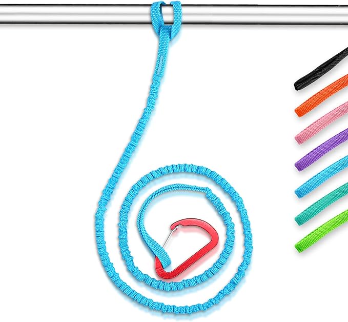 OCEANBROAD Kayak Paddle Leash Stretchable Strap Lanyard Rope for SUP Kayaking Boating Canoeing Fishing Pole Rod 4-7 Feet