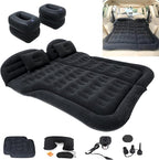 Inflatable SUV Air Mattress,Thickened Flocking Inflatable Car Camping Travel Air Mattress with 2 Pillows & Air Pump,Portable Car Sleeping Bed for SUV|MPV|Minivan