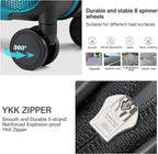 Hanke 16 Inch Underseat Carry on Suitcases with Wheels,Lightweight Hard Shell Carry on Luggage with Wheels for Weekender,Travel Approved Small Suitcase,Travel Luggage for Womem Men,Caribbean Blue.