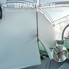 PORTAL 8 Person Tents for Camping, Easy Setup Cabin Tent with Large Porch, 2 Room, Waterproof Family Camping Tent for Outdoor Camping, Patio