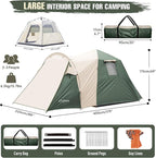 Chihee Camping Tent 2-3 Person Pop Up with Hydraulic Structure Family Tents Waterproof Windproof Outdoor Shelter Travelling Spacious One-Room Layout Quick Setup Durable Fiberglass & Aluminum Frame