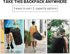 MIER Large Duffel Backpack Sports Gym Bag with Shoe Compartment, Heavy Duty and Water Resistant, Black, 90L