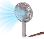 Claymore Handy A (Gray) Portable Handheld Fan - Rechargeable Foldable with Quiet BLDC Motor, USB-C Charging, 180° Adjustable Design, 6 Speed Settings, Personal Fan for Travel, Outdoor & Indoor Use