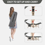 Folding Camping Cot for Sleeping, Portable Cots for Adults, Heavy Duty Cot Bed 550LBS(Max Load), Extra Wider Cots with Large Pocket for Outdoor, Office, Beach