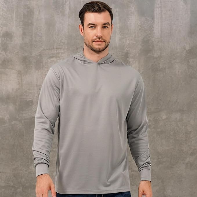 ProtectX High Visibility Sun Protection Lightweight Long Sleeve Hoodie, UPF 50+ Quick-Dry, SPF UV Shirt, Active Wear