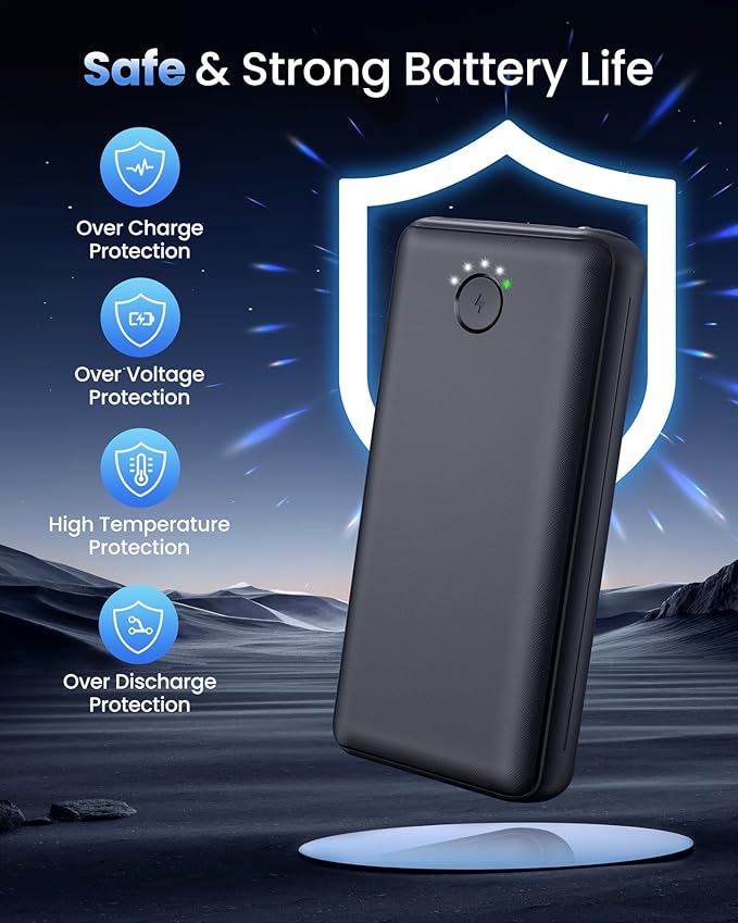 Portable Charger Power Bank 40000mah, USB C Fast Charging 22.5W External Battery Pack Phone Charger Quick Charge with 3 Outputs & 2 Inputs for iPhone 16/15 Samsung Android Camping Travel Essentials