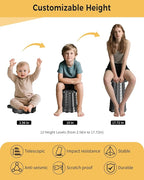 Upgraded 2PCS Collapsible Stool with Cushion & Waterproof Bag - 400lbs Heavy Duty Portable Folding Stool for Adults, Telescoping Camping Seat with Carrying Straps for Fishing Hiking Travel BBQ