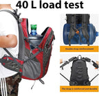 FENGDONG 40L Waterproof Lightweight Hiking,Camping,Travel Backpack for Men Women Red