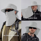 Sun Hat for Men Women with Neck Flap,UPF 50+ UV Protective Hiking Fishing Hats,Wide Brim Sun Hat for Women&Men