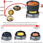 Portable Camping Stove Infrared Windproof, Backpacking Stove13400 BTU Single Butane Burner for Outdoor Hiking with Piezo Ignition