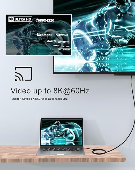 RIITOP 240W USB4 Cable [40Gbps, 3.3ft], USB 4 Video Cable Compatible with Thunderbolt 4/3 Support 8K Video, 240W PD 3.1 Charging for MacBook, XPS, Surface Pro, Display Monitor eGPU