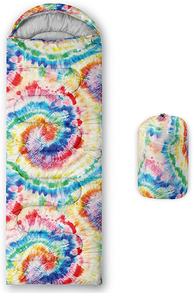 QOOMO Camping Sleeping Bags,3 Season Warm & Cool Weather,Lightweight,Waterproof Sleeping Bags for Adults & Kids,Traveling,and Outdoors,Camping Gear Equipment