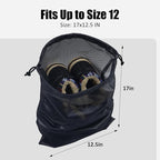 Gloppie Shoe Bags for Travel, (4-Pack) Shoe Storage Bag with Drawstring, Packing Organizer for Sneakers, Gym, Luggage, Closet, Weekender Overnight Travel Essentials