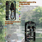 PSKOOK 12 Pcs Survival Multitool Card Emergency Camping Tool EDC Kit in Your Wallet Outdoor Hunting Fishing Hiking Gear