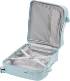 18-Inch Kids Ride-On Suitcase - Cute Lightweight Trolley Luggage with 4 Silent Spinner Wheels & Lock for Travel - Perfect for Ages 3-6 (Sky Blue)