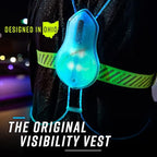 noxgear Tracer2 - Multicolor Illuminated, Reflective Vest for Running or Cycling (Rechargeable, Waterproof)