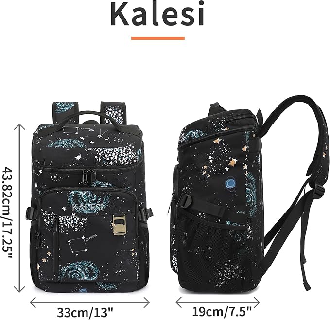 Kalesi Cooler Backpack 36 Cans Lightweight Insulated Backpack Cooler Leak-Proof Travel Camping Lunch Backpack Outdoor Cutlery Backpack for Men and Women