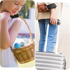 2 Pack Luggage Handle Wraps for Suitcase, Bright Color Comfort Soft Handle Covers Suitcase Luggage Handle Wrap Luggage Tag Wraps Travel Accessories (Black)