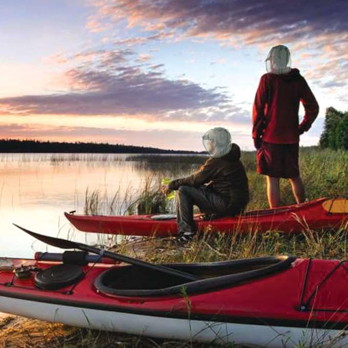 Anvin Mosquito Head Mesh Nets Gnat Face Netting for No See Ums Insects Bugs Gnats Biting Midges from Any Outdoor Activities, Works Over Most Hats Comes with Free Stock Pouches (3pcs, Black)