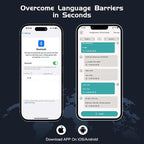 IAMJOY Language Translation Earbuds, 163 Two Way AI Translator Earbuds Language Translator OWS Earbuds Real Time 3-in-1 Online Translator Device with APP Fit iOS ＆ Android for Travel Business Learning