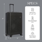 Bric's 30" Expandable Spinner Suitcase - Travel Luggage with TSA-Approved Lock and Hard Shell Exterior - B|Y Ulisse - Black