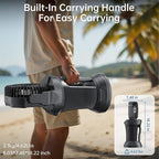 Portable Misting Fan, 30000mAh Battery Powered, Rechargeable Mist Fan with 4 Speeds, 4 Spray Modes, Remote & RGB Light, Auto Oscillation with 2L Tank Spray Cooling for Patios Camping Beach Outdoor