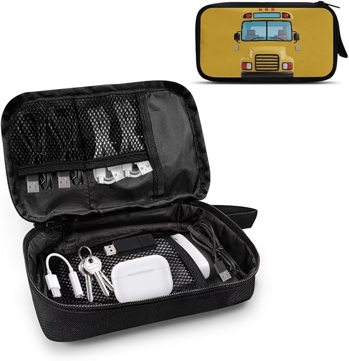 Cars Cable Organizer Bag Tech Pouch Portable Electronics Organizer Travel Case for Phone Power Bank SD Card Electronic Accessories Carry Case