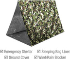 Swiss Safe 4 Pack Mylar Emergency Blankets for Survival - Compact & Insulated for Cold Weather - Designed for NASA, Outdoor, Running, Camping, Survival, First Aid Car Kit - Woodland Camo, 4 Pack
