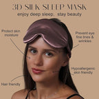 ZIMASILK Adjustable 22 Momme 100% Mulberry Silk Sleep Mask, Upgraded 3D Contoured Cup Eye Mask for Sleeping, Super Soft & Breathable Blindfold, Blackout for Deep Sleeping (Gray Purple)