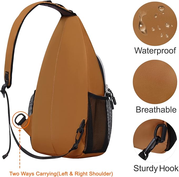 MOSISO Sling Backpack, Multipurpose Crossbody Shoulder Bag Travel Hiking Daypack