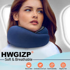 Travel Pillow | High-Density Memory Foam Pillow with 360° Surround Support. Ergonomically Designed. Ideal for Airplane Travel and Home Use.