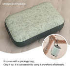 Inflatable Camping Pillow Ultralight Down Fill Inflatable Pillow for Neck Lumbar Support Compressible Compact Travel Pillow for Camping, Hiking, Backpacking, Office L