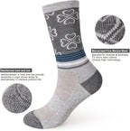 EnerWear 4 Pack Women's Merino Wool Outdoor Hiking Trail Crew Sock