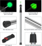 SANLIKE Telescoping Tarp Pole Heavy Duty Tent Poles, 33"-86.6"/94" Thickened Tube Collapsible Stainless Steel Canopy Poles for Camping Backpacking Hiking Awning Sun Sails Outdoor Sports, Set of 2