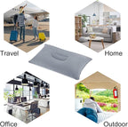 PATIKIL Inflatable Pillow, 2 Pack Squared Ultralight Camping Travel Pillow Desk Rest Neck Support for Hiking Backpacking Office, Gray