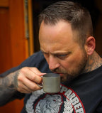 Camping Mug Titanium Double Wall Coffee Tea Cup (110ML Double-Wall Cup with Class Handle)