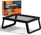 Folding Campfire Grill – Portable Over-Fire Grill with Food-Safe Coating, Heavy Duty Steel, Compact with Folding Legs - Camping, RV, Overlanding, Fire Pits