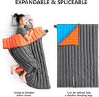 BISINNA 1.72lbs Ultralight Backpacking 650 Fill Power 32-50F Down Sleeping Bag for Adults and Kids - Ultra Lightweight and Compact Backpack Envelope Sleeping Bag for Hiking Camping