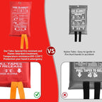 Home Safety Emergency Fire Blankets, (47.2 * 47.2/39.3 * 39.3” Two Mix Size) 4PACK Fire Blanket for Kitchen, Fireproof Fiberglass Fire Safety Blanket, Camping, Grill, Car, Warehous.