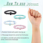 Hion Motion Sickness Bands Anti Nausea Acupressure Wristband Anti Nausea Bracelet for Motion Sickness and Morning Sickness（YC-SL-4PCS-aAY-1）