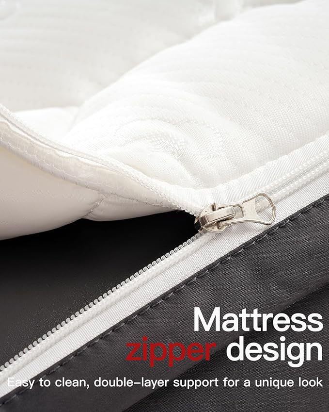 CHILLSUN Queen Air Mattress with Built in Pump,Raised Comfort Blow up Mattress,Dual Layer Mattress Topper Airbed,Durable Inflatable Mattress for Guests Home,Colchon Inflable 800lbs Max