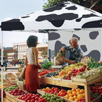 EAGLE PEAK Pop Up Canopy Tent with 1 Sidewall, Easy Setup Event Tent, Outdoor Sun Shade, Wheeled Carry Bag, Stakes and Guy Ropes, Instant Canopy 10x10, Cow Print