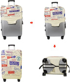 WUJIAONIAO Travel Luggage Cover Baggage Suitcase Cover Protector Skins 18-32 Inch (Stamp pattern A13, S (for 18-20 inch luggage))