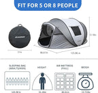 EchoSmile Instant Pop Up Camping Tent, 2/4/6 Person, Easy Setup Tent, Water Resistant Dome, Portable with Carry Bag