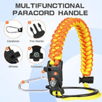 Insulated Water Bottle 64 oz, Half Gallon Water Jug Cold 48H, BPA Free Stainless Steel Bottles with Straw/Chug 2-in-1 Lid, Bag, Paracord Handle, Silicone Boot, Sports Gym School Metal Flask