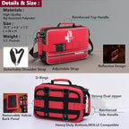 Comprehensive First aid Kits, First Aid Trauma Kit with Labelled Compartments for Cars, Home, Office, Backpacking, Camping, Traveling, and Cycling -324 Pieces