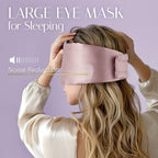 Silk Sleep Mask Soft Pressureless: 100% Mulberry Silk for Eye Skin Anti Wrinkles, Large Size for Total Blackout, Adjustable Wide Velcro Ear Cover