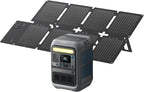 Anker Solar Generator SOLIX C300 with 60W Solar Panel, 288Wh Portable Power Station, 300W (600W Surge), LiFePO4 Battery, 140W Two-Way Fast Charging, for Outdoor Camping, Traveling, and Emergencies